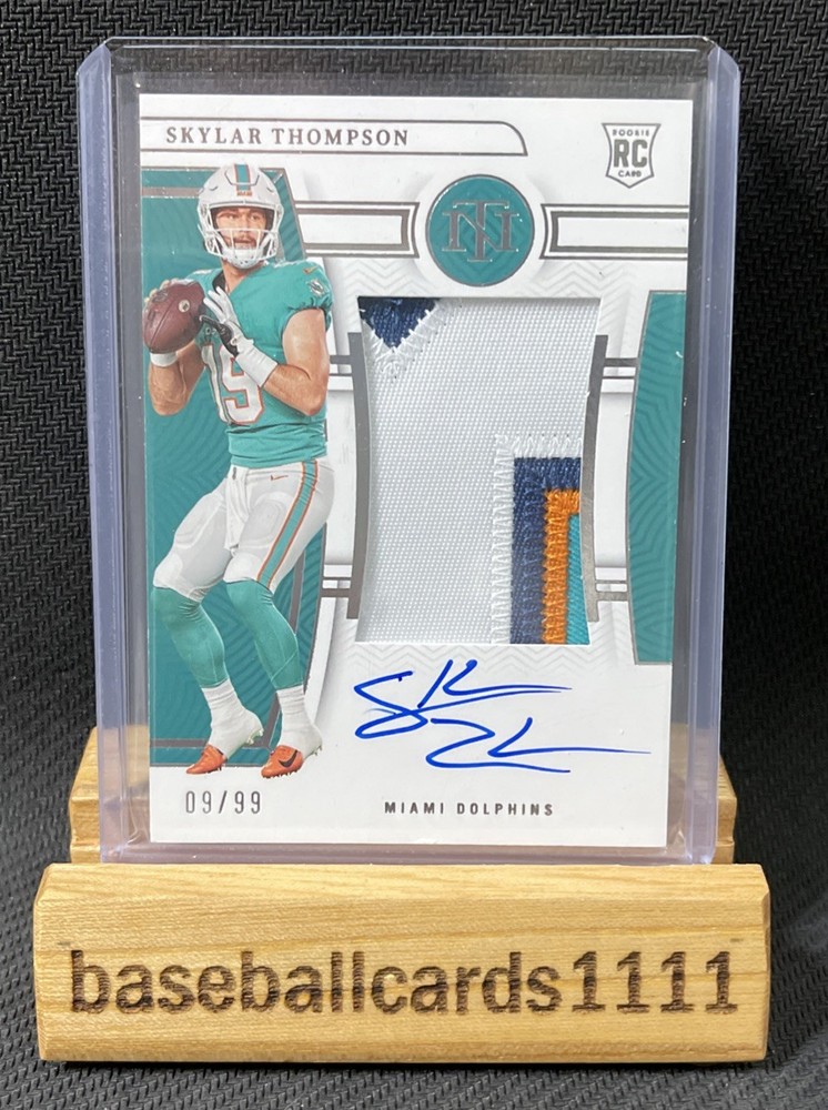 2022 Panini National Treasures Skylar Thompson Rookie Patch Auto #201 /99 RC MEM AU