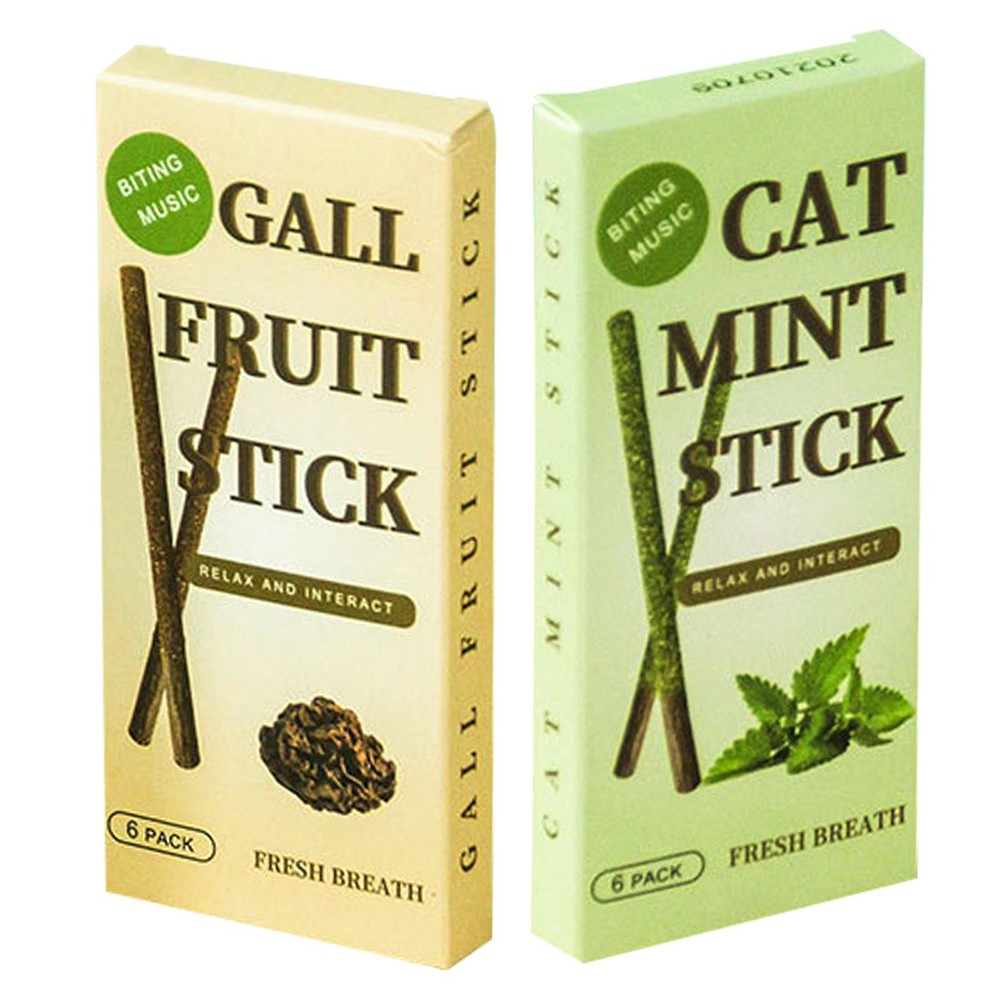 Catnip Cat Sticks Dried Natural Matatabi Silvervine Chew Toy Teeth Cleaning