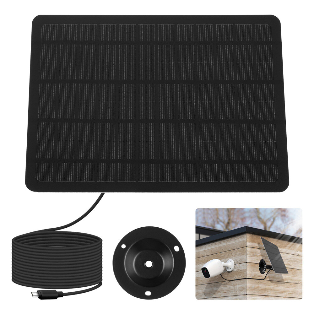 20W Solar Panel Charger for Security Camera Wall Mount Solar Cell