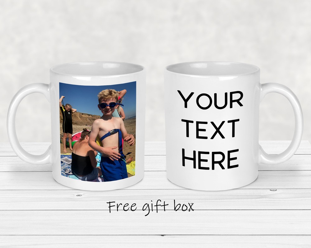 Custom Photo And Text Mug Personalised Mug Customised Mug Custom Mug Photo