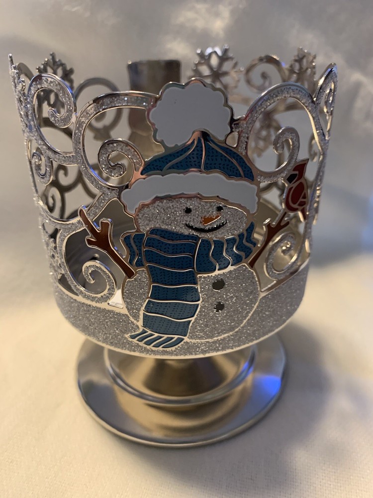 Bath And Body Works Candle Holder, Snowman