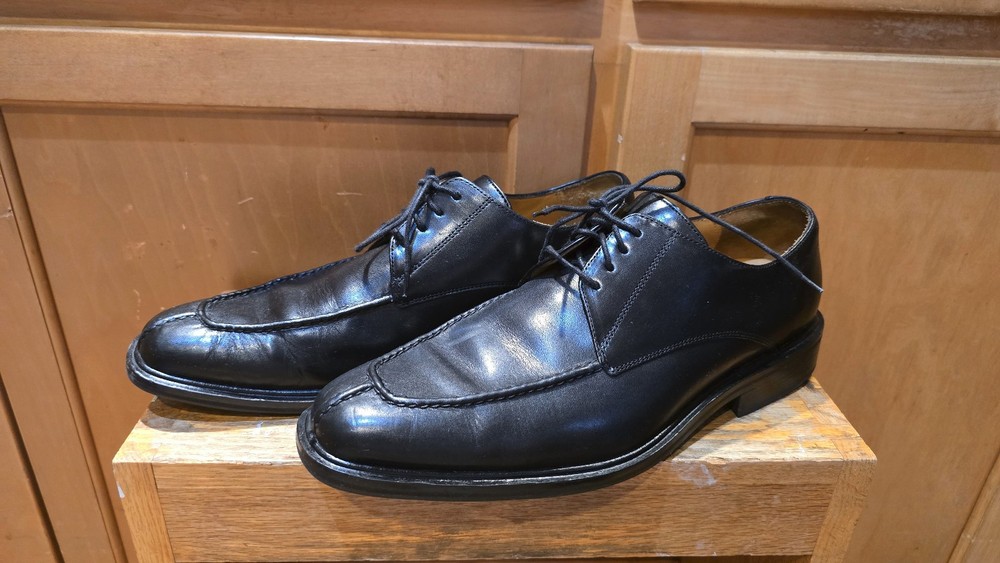 Cole Haan Mens Oxford Dress Shoes Size 9.5 M Black Leather Used comes with box