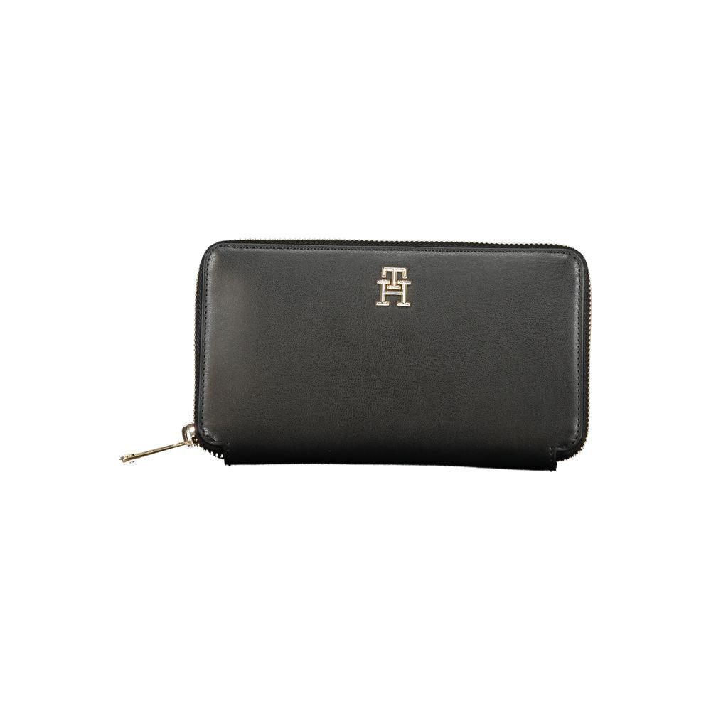 Tommy Hilfiger Black Polyester Slim RFID Wallet for Men  