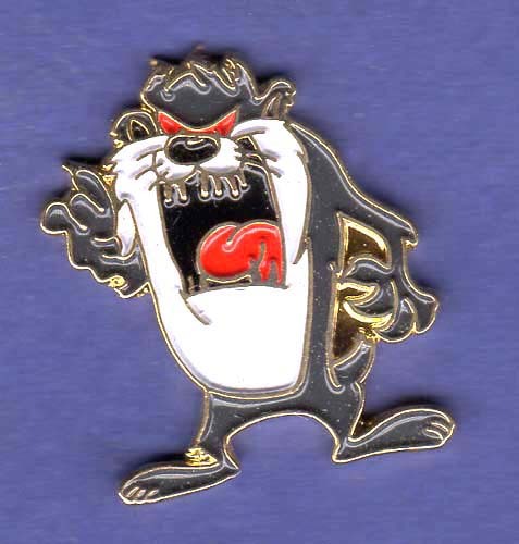 TASMANIAN DEVIL TAZ HAT PIN LAPEL PIN TIE TAC ENAMEL BADGE GOLD #1539G