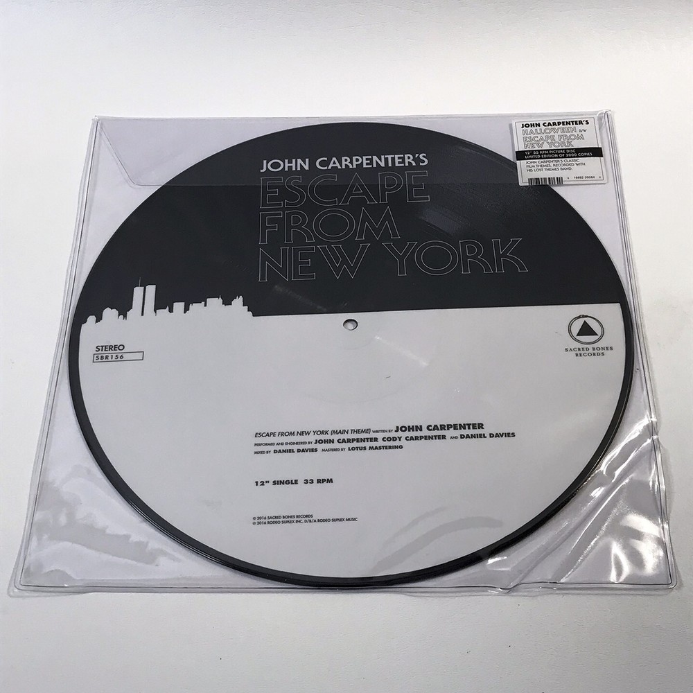 JOHN CARPENTER Halloween/ Escape From New York PICTURE DISC Limited VINYL 12