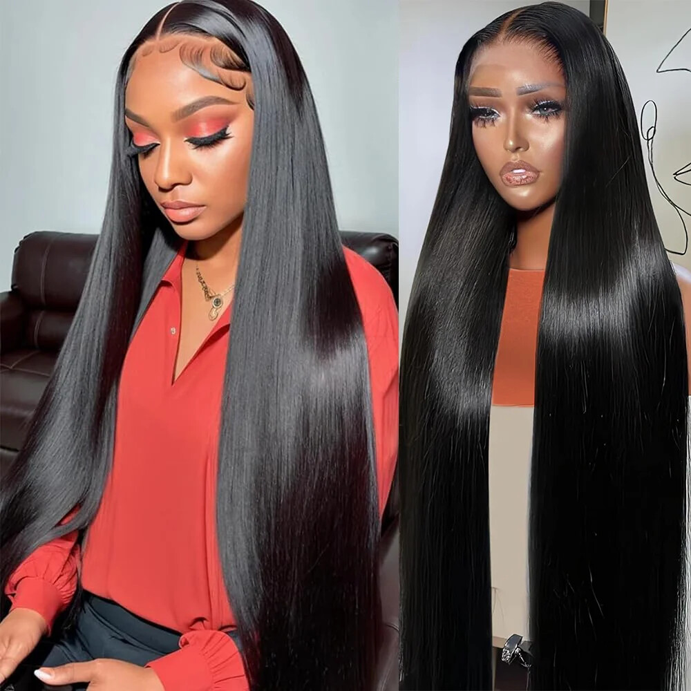13x4 13x6 HD Lace Front Wig Straight Glueless Pre Plucked Human Hair