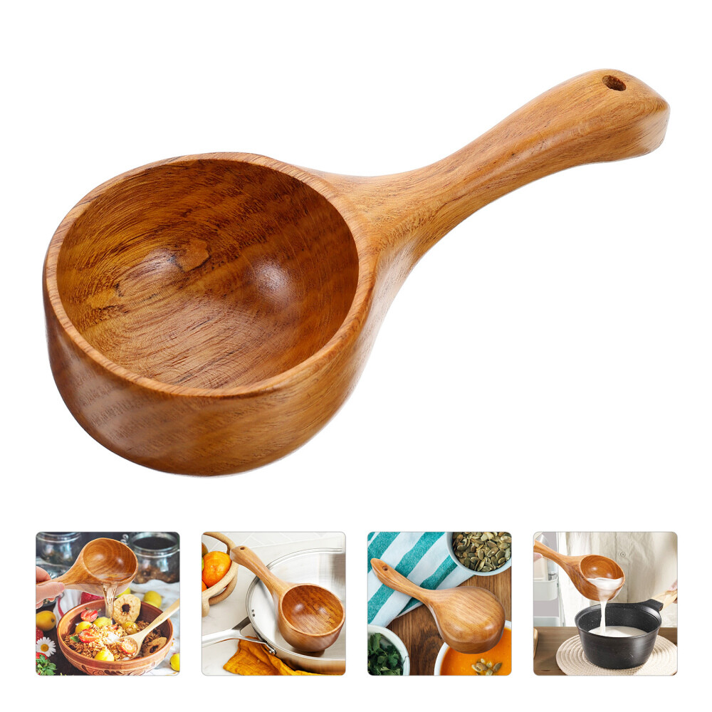 Jar Scoop Japan Restaurant Supplies Solid Wood Spoon Water Large