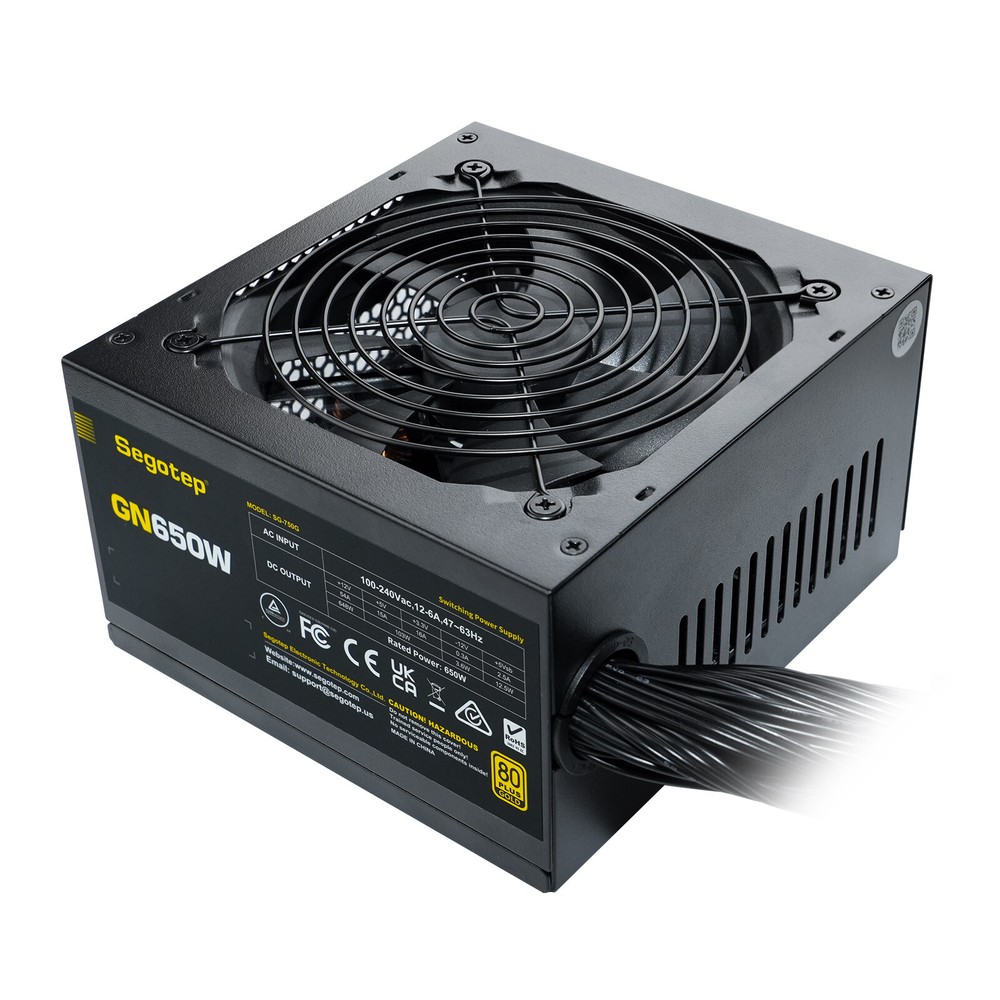 Segotep Gaming 650w Power Supply 80 Plus Gold Non-Modular ATX PC Case PSU
