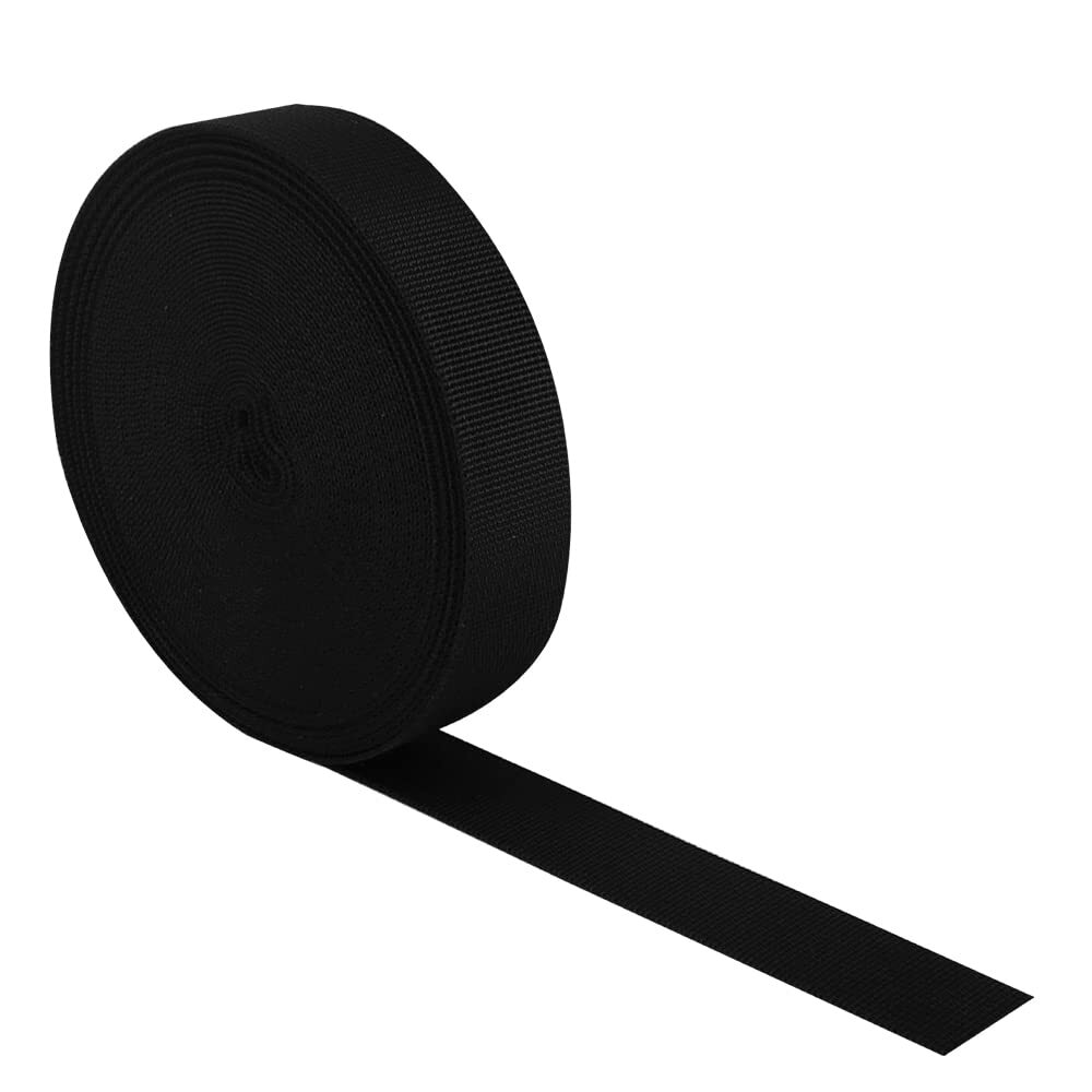 Nylon Webbing Strap 1 1/4 Inch Black Nylon Heavy Webbing Straps Durable Nylon S