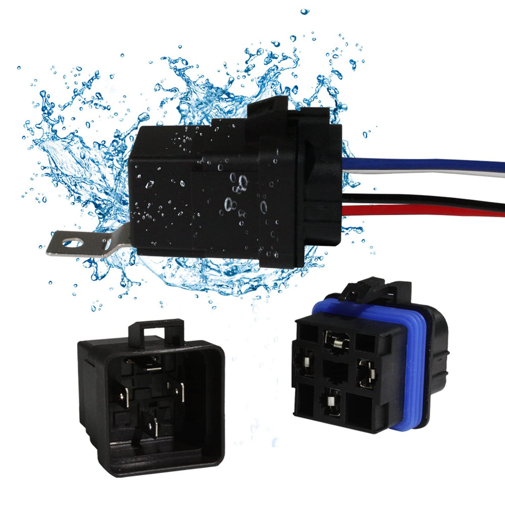 4-PIN 40/30 AMP 12 V DC Waterproof Relay Kit Harness Socket - Heavy Duty 12 A...