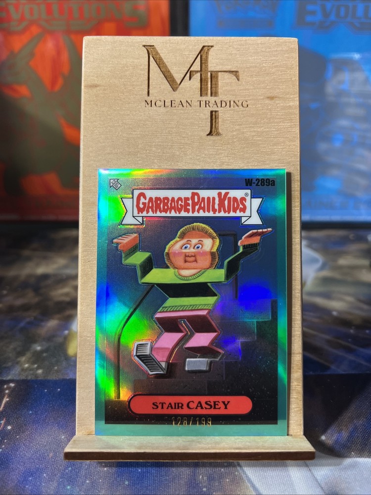 2024 Topps Garbage Pail Kids Chrome Stair Casey No. W-289a Aqua Refractor /199