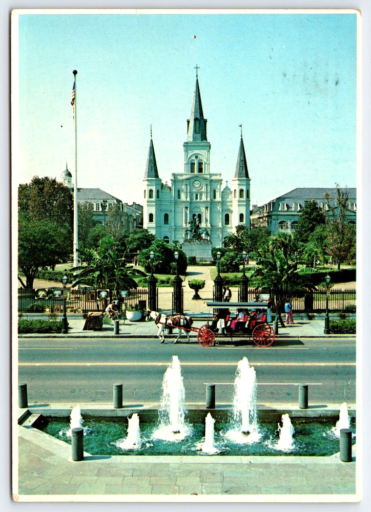 VINTAGE OLD ANTIQUE POSTCARD PICTURE PHOTO ST. LOUIS CATHEDRAL NEW ORLEANS USA