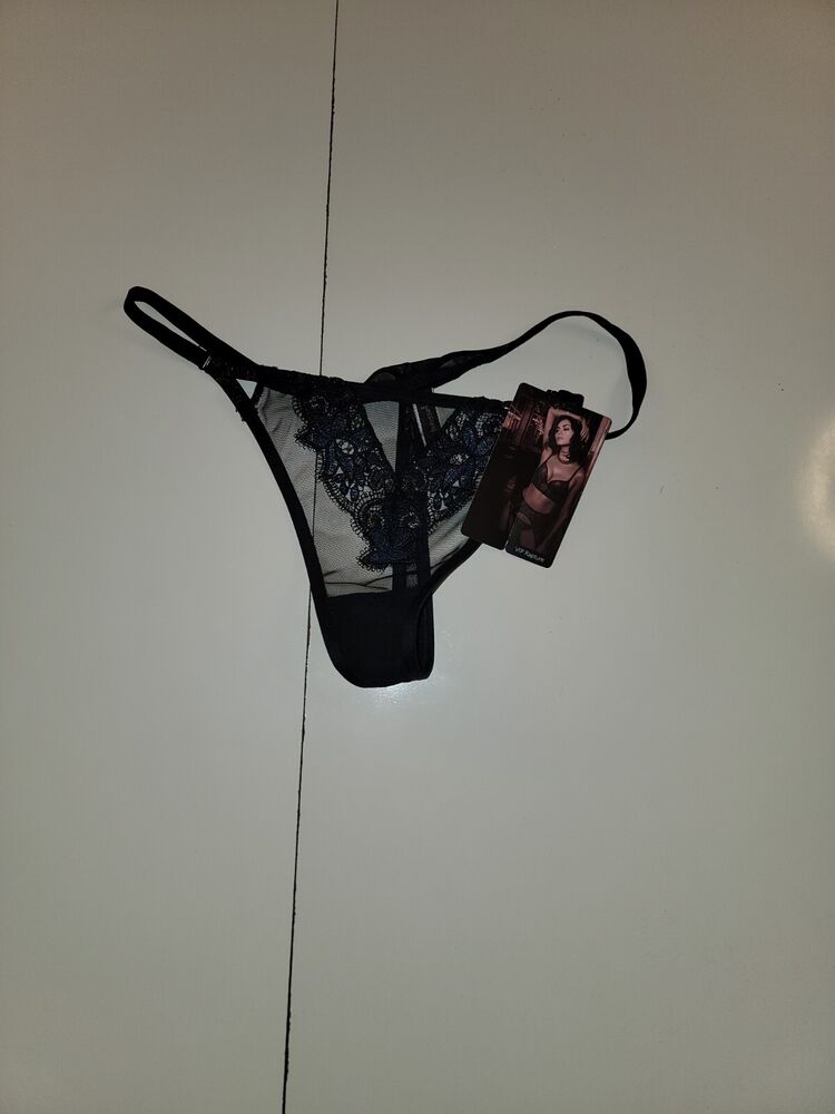 Gossard Vip Rapture Semi Sheer Floral Lace Thong  Size Medium New