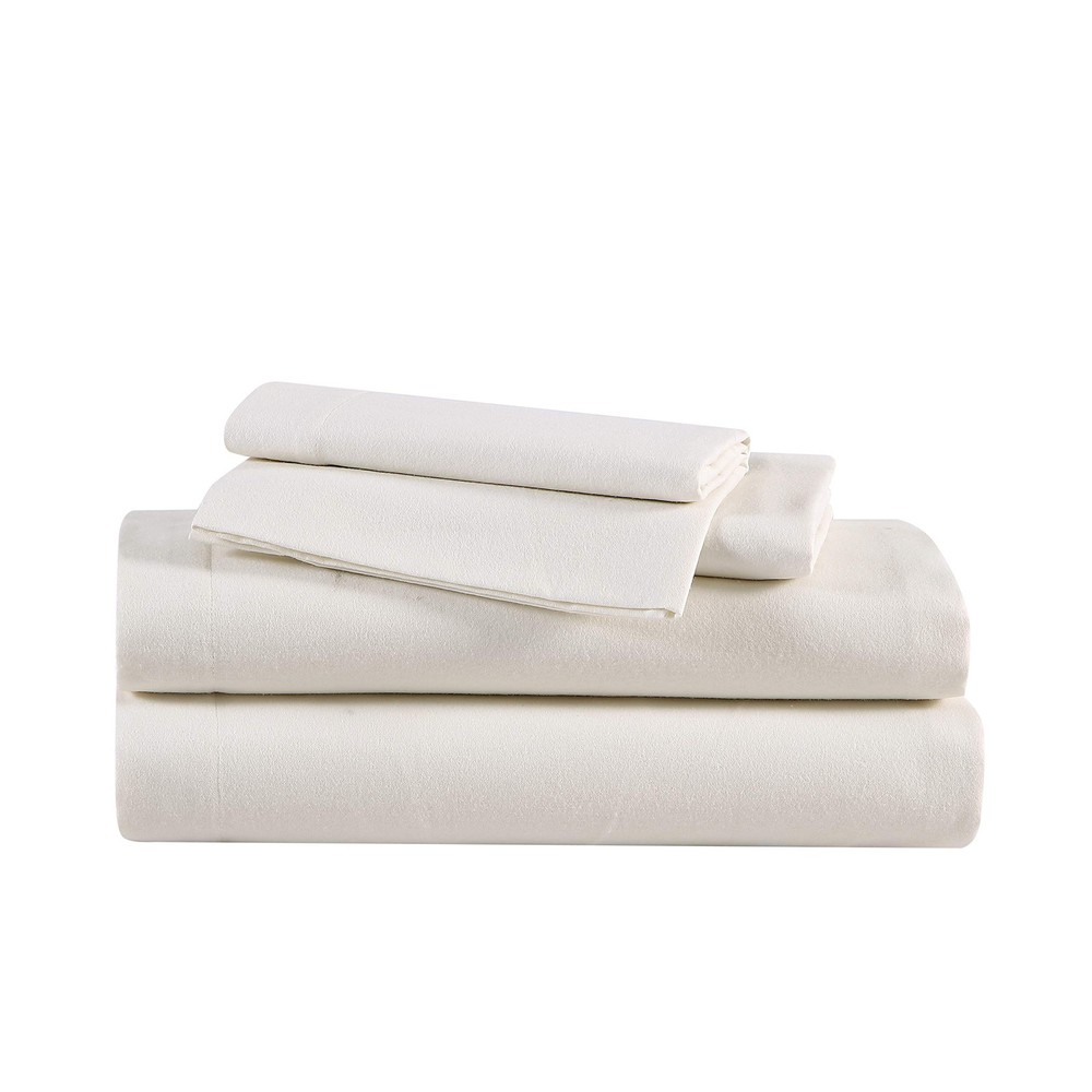 - Queen Sheets, Cotton Flannel Bedding Set, Brushed for Extra Softness, Cozy ...