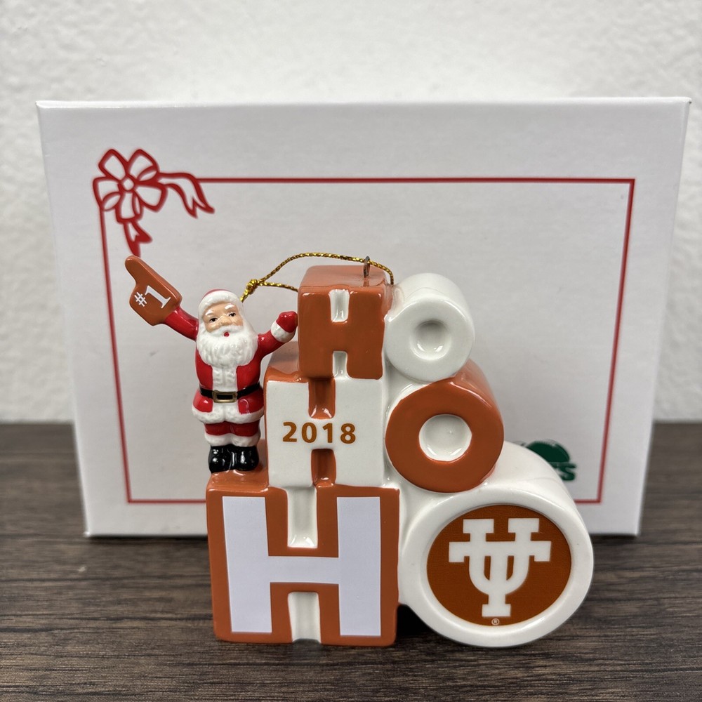 Danbury Mint 2018 University Of Texas Longhorns Christmas Ornament New in Box
