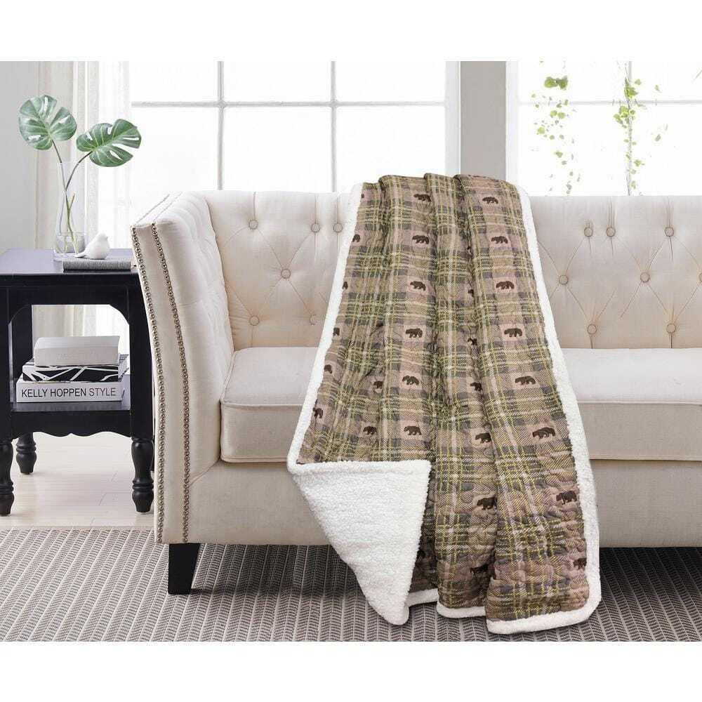 Arbor Sherpa Brown Throw Blanket 50 x 60 inches