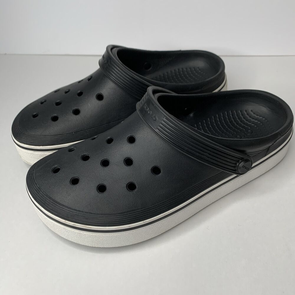 Crocs Off Court Clogs Womens Size 9 Slip On Clog Sandals Black & White Mens 7