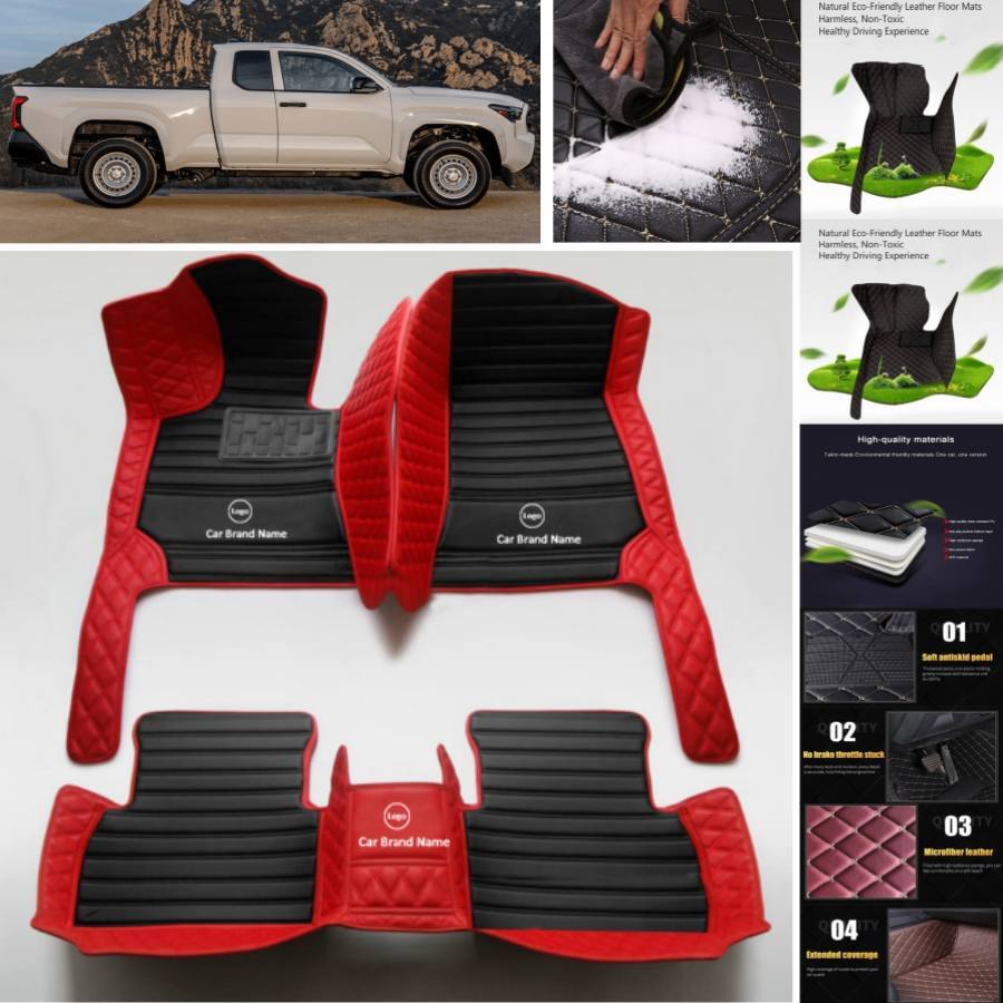 For Toyota Hilux 2015-2020 Car Floor Mats Luxury Waterproof Liners Carpets Cargo
