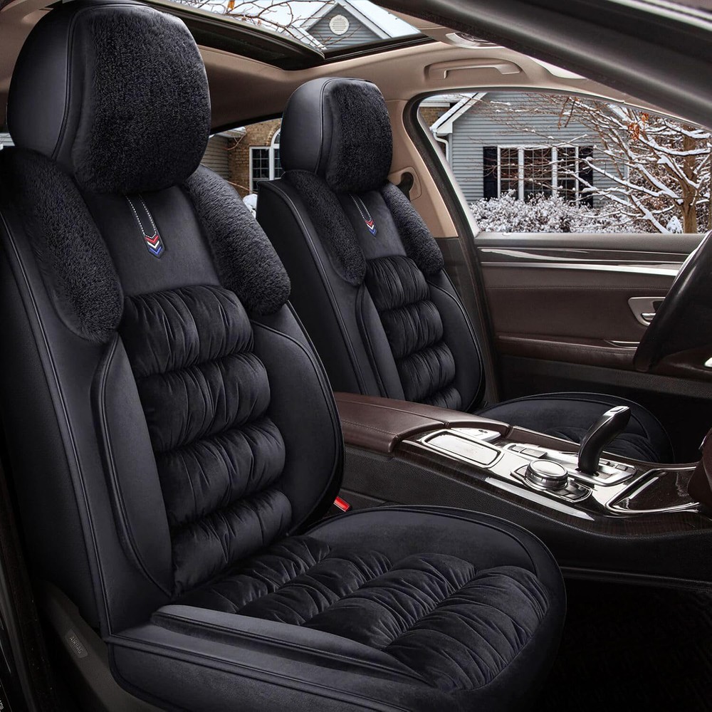 For Jeep Grand Cherokee 2004-2010 Car Front Seat Covers Soft Fuzzy Seat Cushion