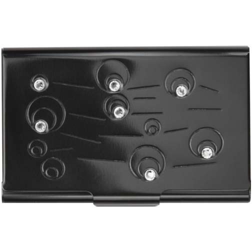 Sleek Cleo Black Gem Bling Business & Credit Card Holder Case  -image