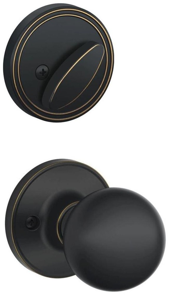 Schlage JH59-COR Corona Bronze Single Cylinder Interior Handleset Pack  