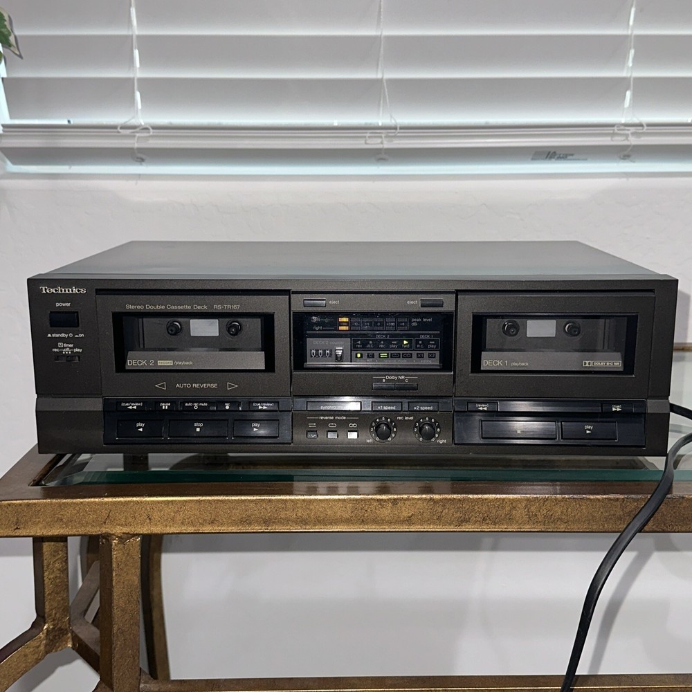 Vintage Technics Sweet RS-TR167 Dual Stereo Cassette Deck JAPAN