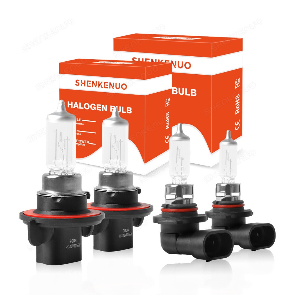 For Dodge Ram 1500 2500 3500 2006-2012 Halogen Headlight + Fog Light Bulbs 3400K