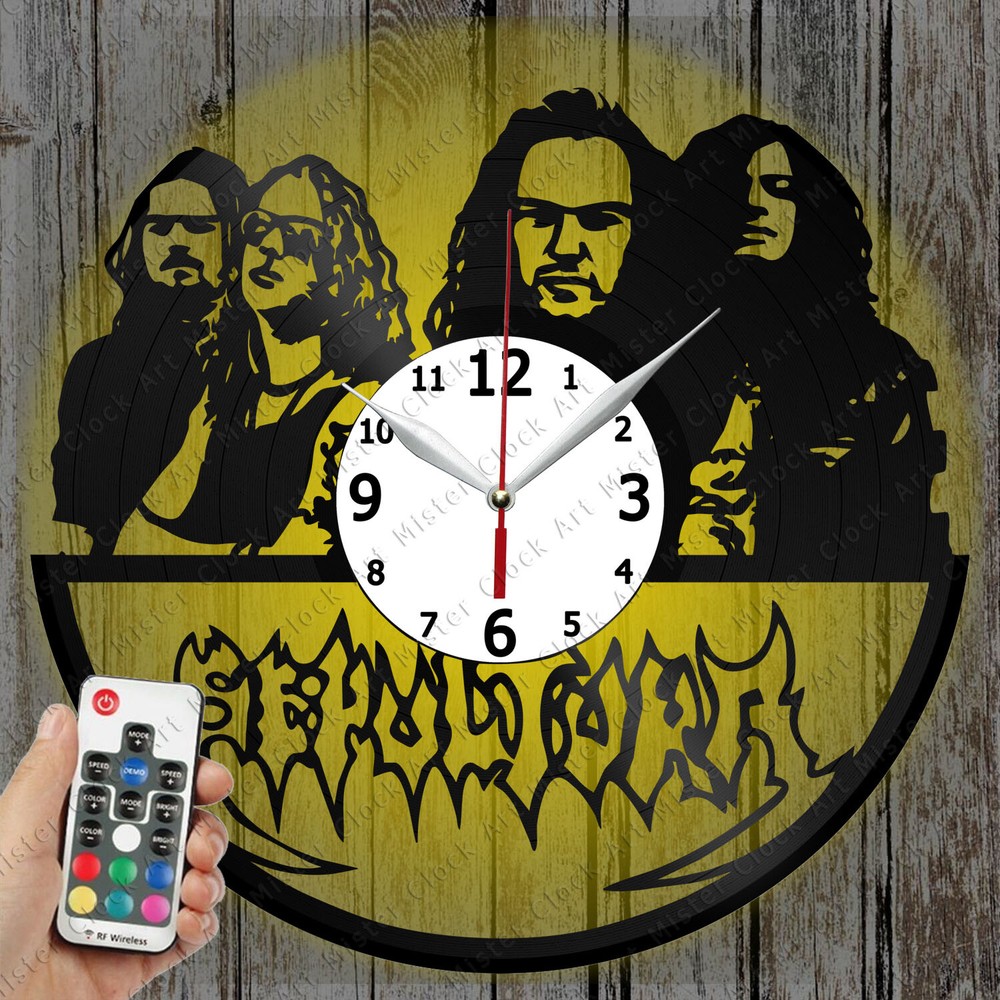 Sepultura LED Record Clock Unique Music Art Decor Gift 6690