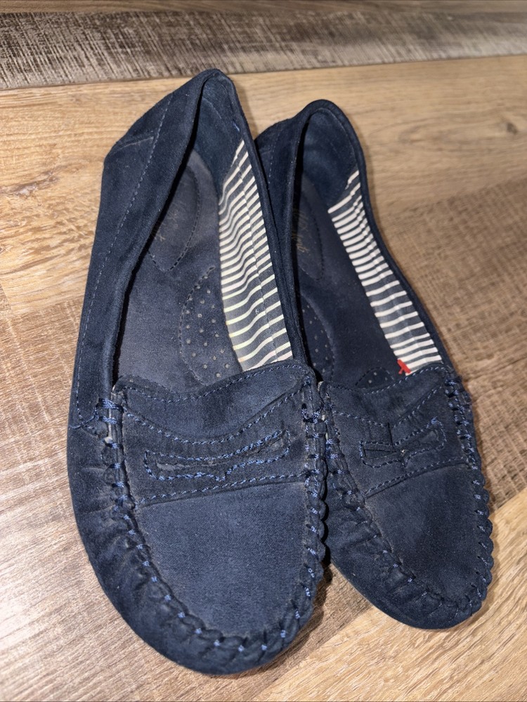 Dexflex Moccasin Shoes Women's 7 Dayzy Driving Comfort Navy