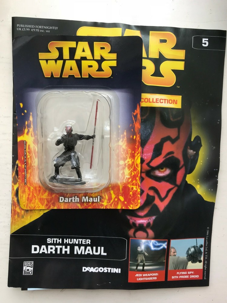 STAR WARS FIGURINE COLLECTION ISSUE 5 DARTH MAUL DEAGOSTINI METAL FIGURE & MAG