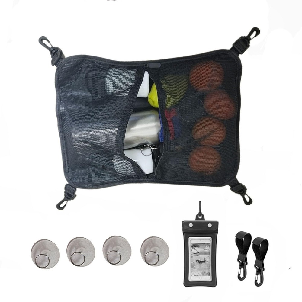 Paddleboard Deck Bag Elastic Sup Mesh Storage Bag with Waterproof Phone Case ...