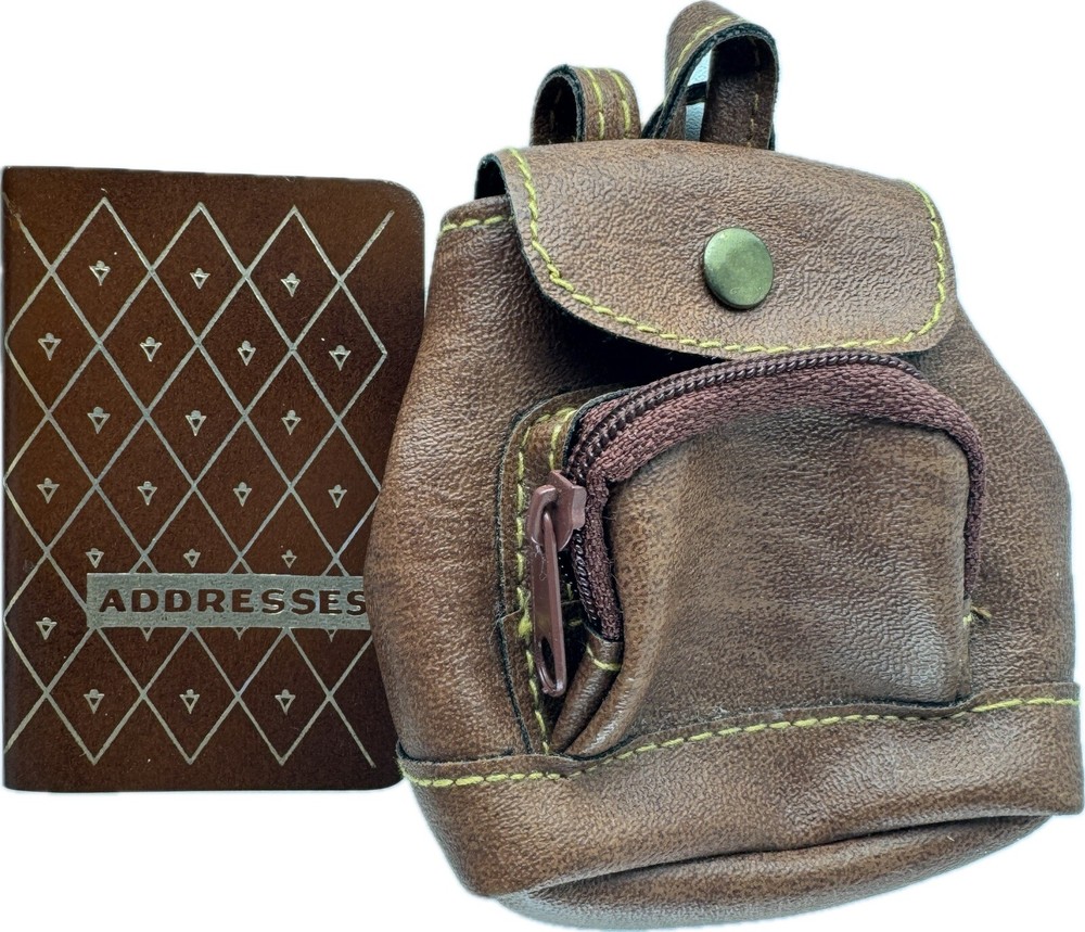 Vintage Mini Address Book with Golf Bag Holder