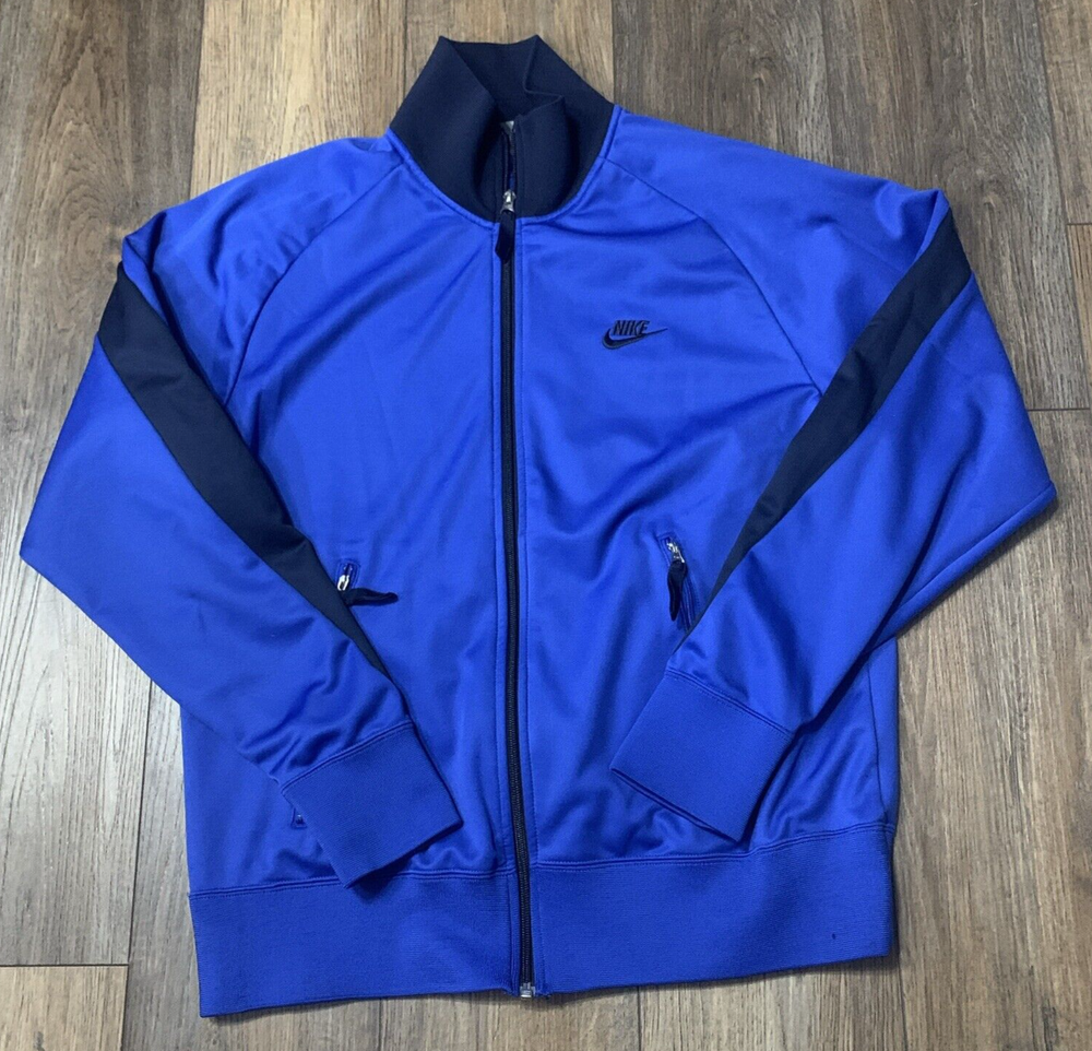 VTG Y2K Blue Nike Full Zip Track Jacket Mens L