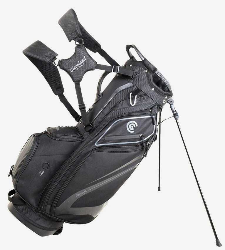 Cleveland Golf 14-Way Stand Bag Black Lightweight w Rain Hood New