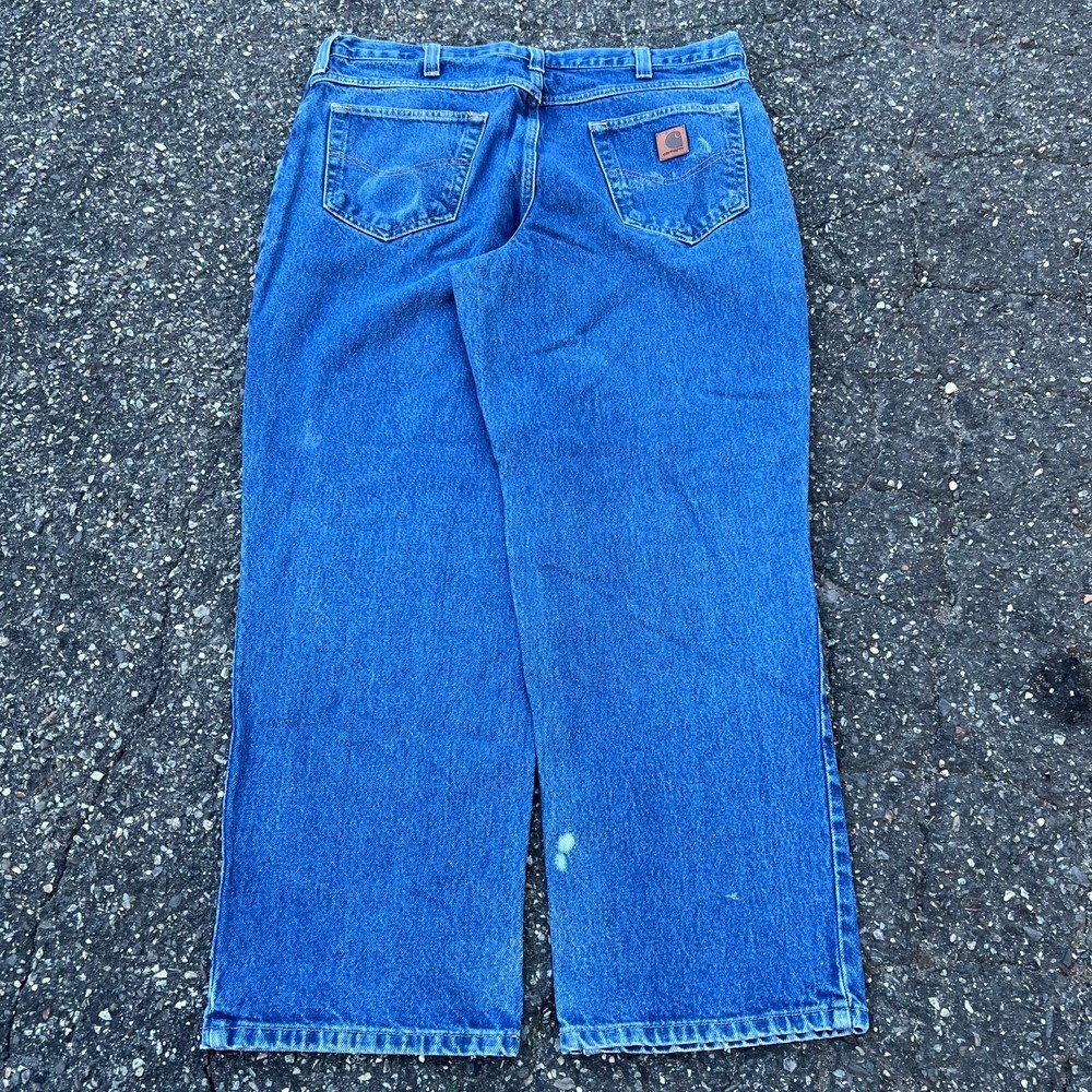 Vintage Y2K blue Carhartt denim jeans work wear carpenter pants