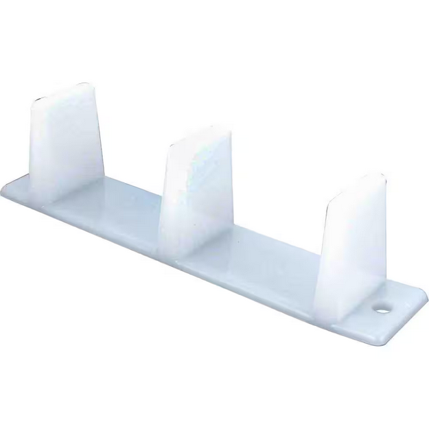 Sliding Closet Door Bottom Guide White Plastic 2-Pack 4-3/16 Inch