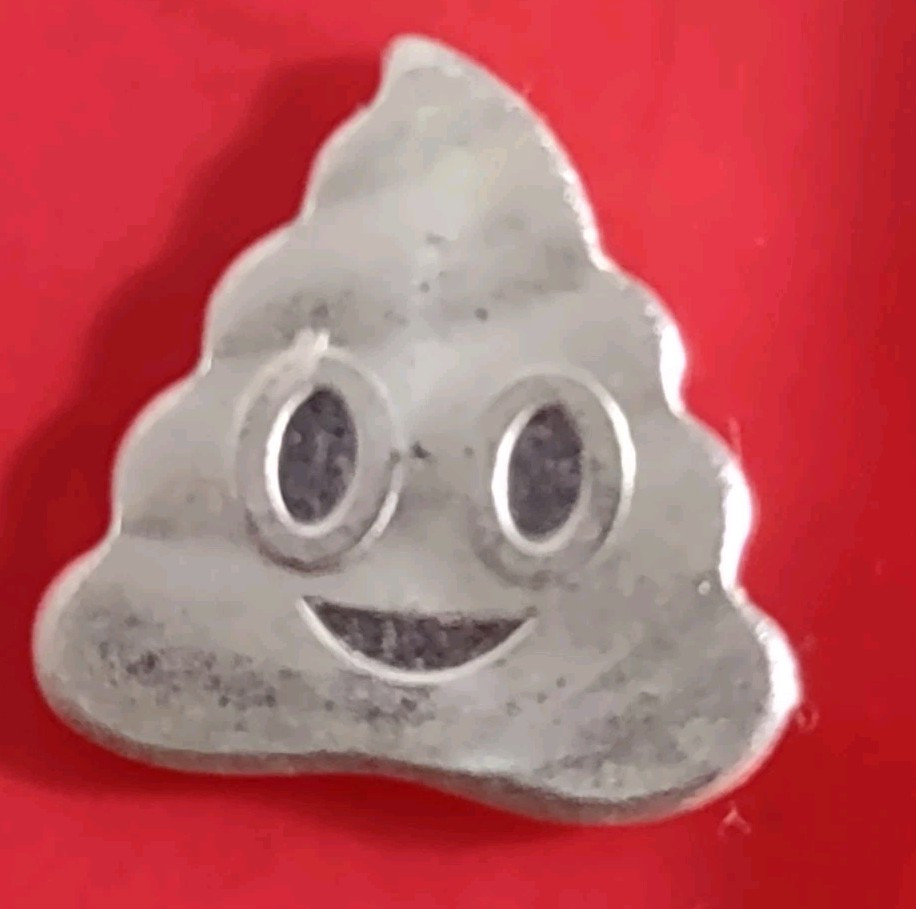1 - ( Poooooo Emoji ) Gram .999 Silver Round- .999 Fine Silver -  1 Gram