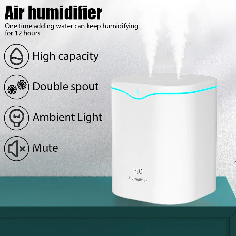 2L Ultrasonic USB LED Humidifier Air Purifier Essential Oil Aroma Mist Diffuser