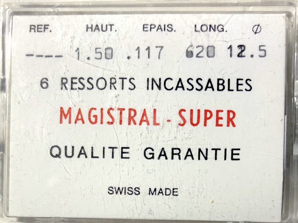 Valjoux 7750 Mainspring 1.50x.117 Ø12.5 620 770 Replacement