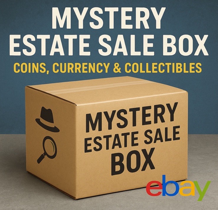 Vintage Coins & Collectibles Mystery Box - 10 Rare Estate Sale Finds