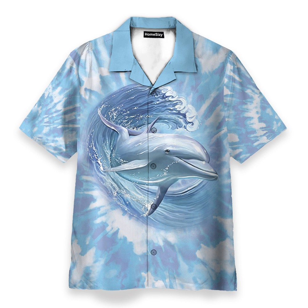 Dolphin Funny Buttons Up Shirts   Hawaiian Shirt