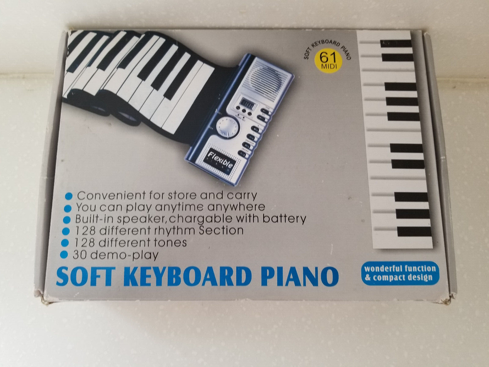 Lujex Soft Flexible 61 Key Roll Up Piano Keyboard Digital Electronic 61 MIDI