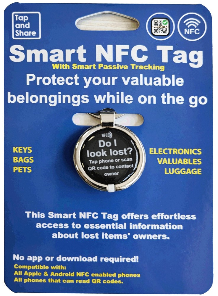 ™ Smart Luggage Keyring Tag | NFC & QR Code Luggage Tag with Smart Passive Tr...