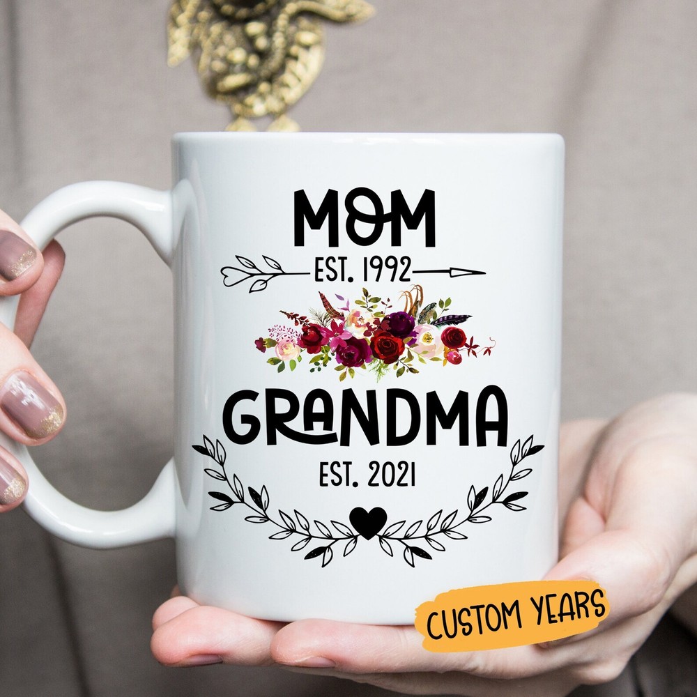 Cute Mom Grandma Mug Custom Future Grandma Mug First Time Grandma Gift New